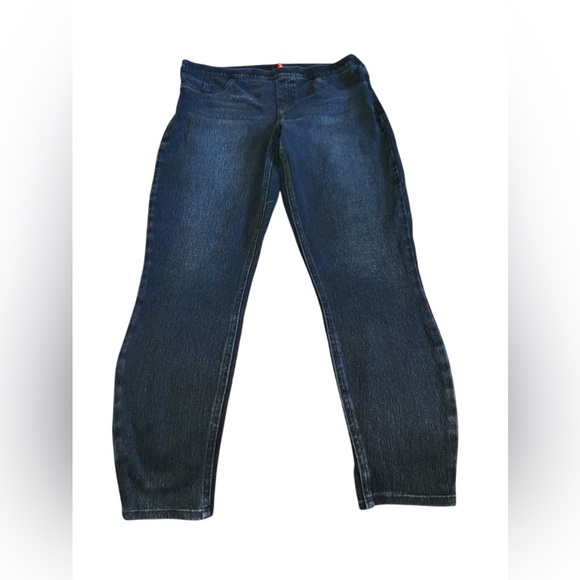 SPANX by Sara Blakeley 5-Pocket High Rise Skinny Pull-on Jeggings Sz. XL Blue - Picture 2 of 6